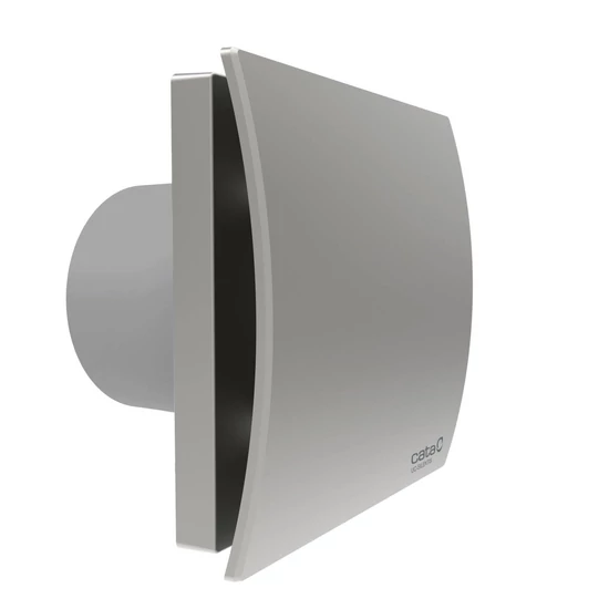 Cata UC-10 Silentis Timer szürke ventilátor utószellőztető funkcióval, dekoratív előlappal, pillangószeleppel