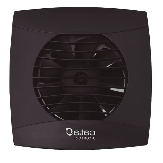 Cata UC-10 STD fekete ventilátor, pillangószeleppel