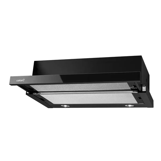 CATA - Páraelszívó TF-2003/60 LED BLACK GLASS