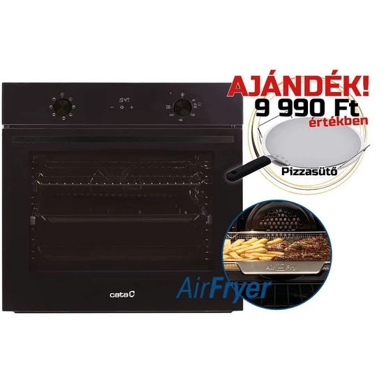 CATA - Beépíthető sütő MDS-8007 FB AirFryer + Ajándék pizzasütő szett és AirFryer sütőtálca