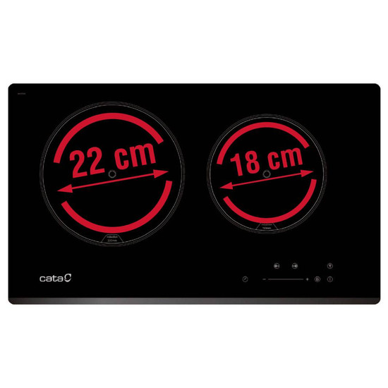 CATA - Beépíthető domino indukciós főzőlap IB-2 PLUS BK