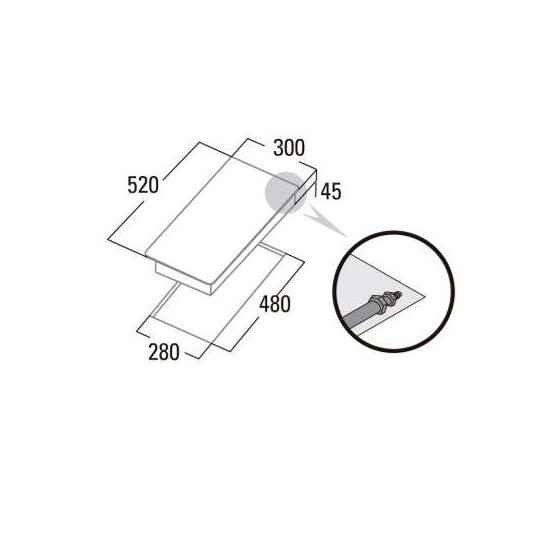 CATA - Beépíthető domino gázfőzőlap GI-3002 X/A