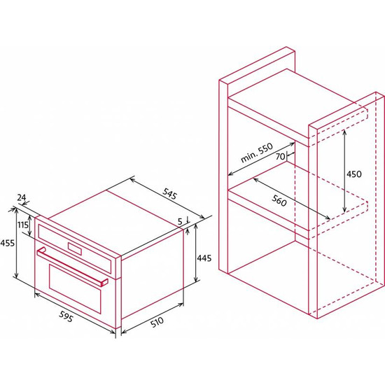 NODOR - Beépíthető sütő NorChef SO-4800 DB