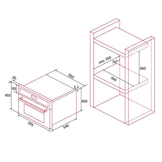 NODOR - Beépíthető sütő NorChef MO-4800 CU NODOR - Beépíthető sütő NorChef MO-4800 CU
