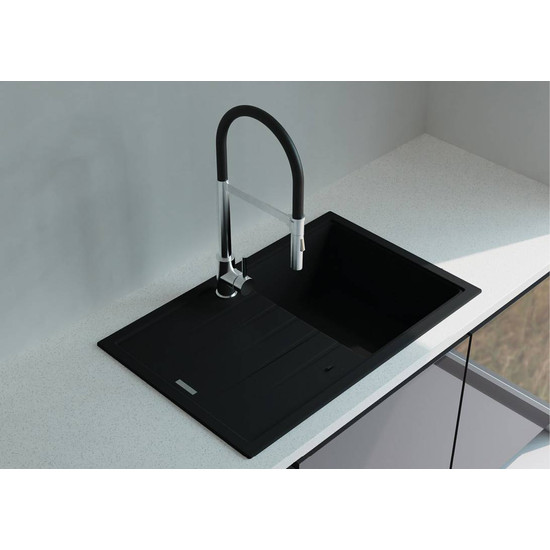 NODOR - Mosogatótálca NorGranite 78.50 1B 1D BK fekete NODOR - Mosogatótálca NorGranite 78.50 1B 1D BK fekete