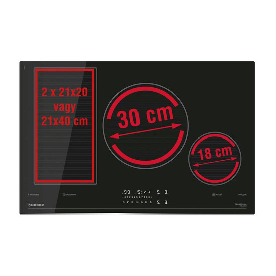 NODOR - Beépíthető indukciós főzőlap NorCoock IH-N8106 BK Hob to Hood Fekete NODOR - Beépíthető indukciós főzőlap NorCoock IH-N8106 BK Hob to Hood Fekete