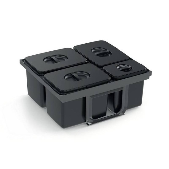 EKOTECH - Beépíthető hulladékgyűjtő JAZZ 60 - 3x15 liter+1x7 liter
