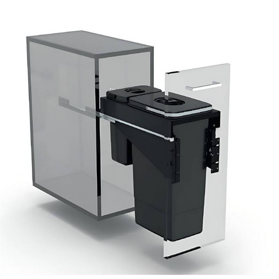 EKOTECH - Beépíthető hulladékgyűjtő FRONT 30 - 1x26 liter+1x7 liter EKOTECH - Beépíthető hulladékgyűjtő FRONT 30 - 1x26 liter+1x7 liter