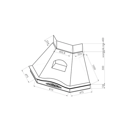 Kdesign - Páraelszívó GLENDA sarok T600 - Fehér