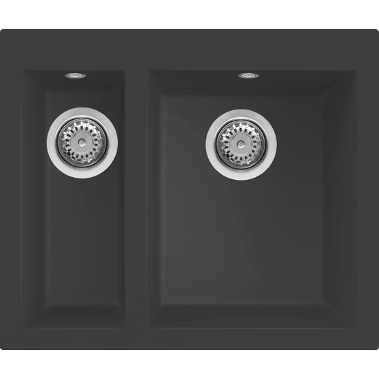 ELLECI - Gránit mosogatótálca Quadra 150 G59 Antracit - Kifutó termék!