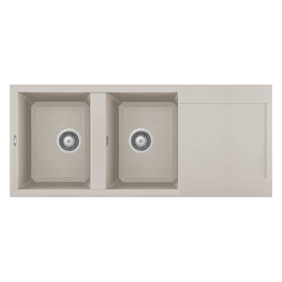 ELLECI - Mosogatótálca Easy 500 116x50 Granitek egymedence + csepptálca G39 Bianco soft ELLECI - Mosogatótálca Easy 500 116x50 Granitek egymedence + csepptálca G39 Bianco soft