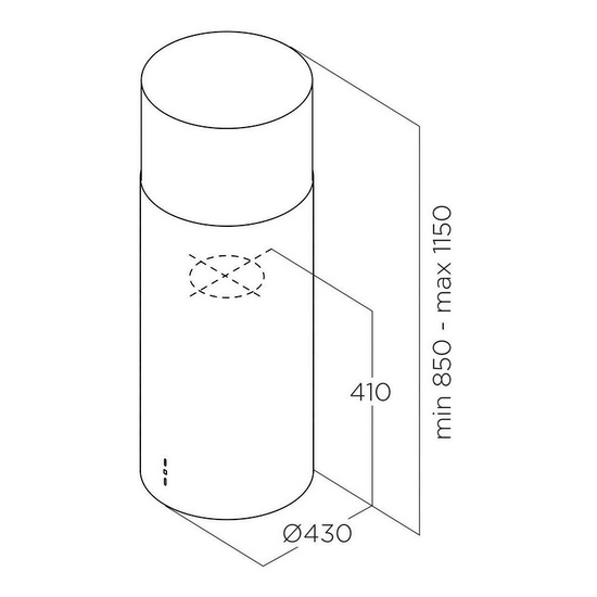 ELICA - Páraelszívó TUBE PRO ISLAND BL MAT/A/43 + Mikro MW-5120B ELICA - Páraelszívó TUBE PRO ISLAND BL MAT/A/43 + Mikro MW-5120B