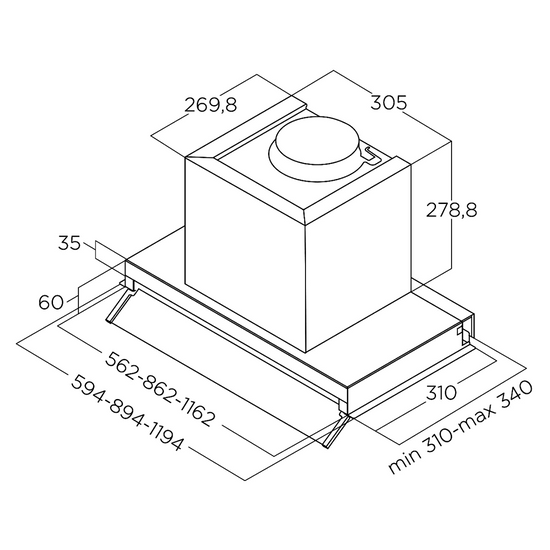 ELICA - Páraelszívó BOXIN LX/BL MAT/A/60 + Kenyérpirító 1T20 ELICA - Páraelszívó BOXIN LX/BL MAT/A/60 + Kenyérpirító 1T20