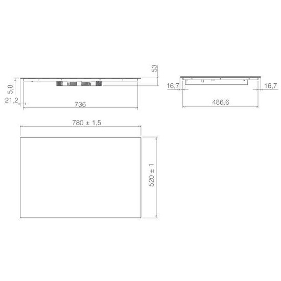 ELICA - Beépíthető indukciós kerámialap RATIO 804 PLUS BL PRF0183912 ELICA - Beépíthető indukciós kerámialap RATIO 804 PLUS BL PRF0183912