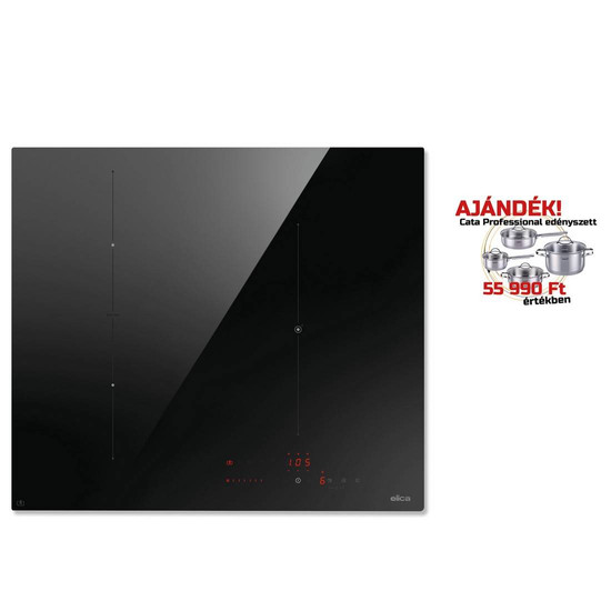 ELICA - Beépíthető indukciós főzőlap RATIO CONNEX 603 PLUS BL + CATA Edényszett PROFESSIONAL
