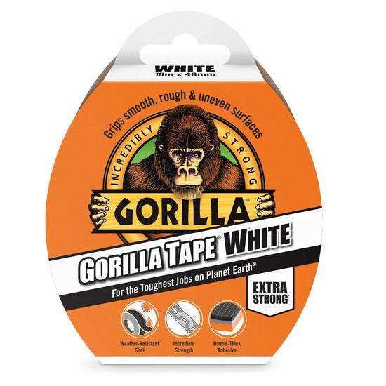 Gorilla Tape White Fehér 10m x 48mm Extra Erős Ragasztószalag Gorilla Tape White Fehér 10m x 48mm Extra Erős Ragasztószalag