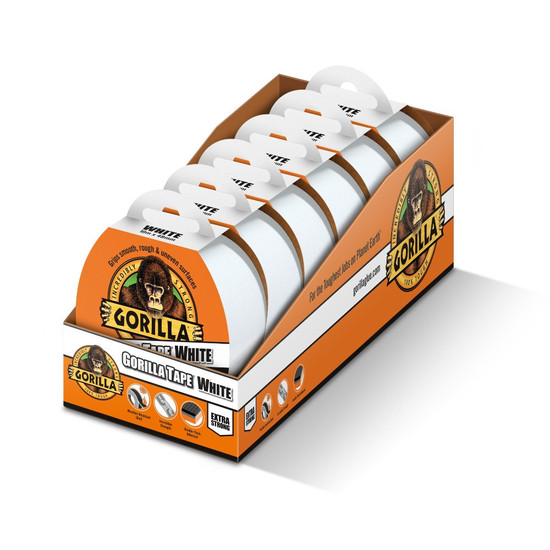 Gorilla Tape White Fehér 10m x 48mm Extra Erős Ragasztószalag Gorilla Tape White Fehér 10m x 48mm Extra Erős Ragasztószalag