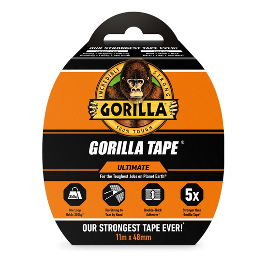Gorilla Tape ULTIMATE Fekete Extrém Erős Ragasztószalag 11m x 48mm Gorilla Tape ULTIMATE Fekete Extrém Erős Ragasztószalag 11m x 48mm