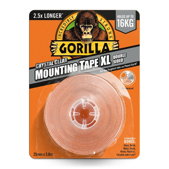 Gorilla Mounting Tape XL Kristálytiszta Kétoldalas Ragasztószalag 2,5cm x 3,8m Gorilla Mounting Tape XL Kristálytiszta Kétoldalas Ragasztószalag 2,5cm x 3,8m