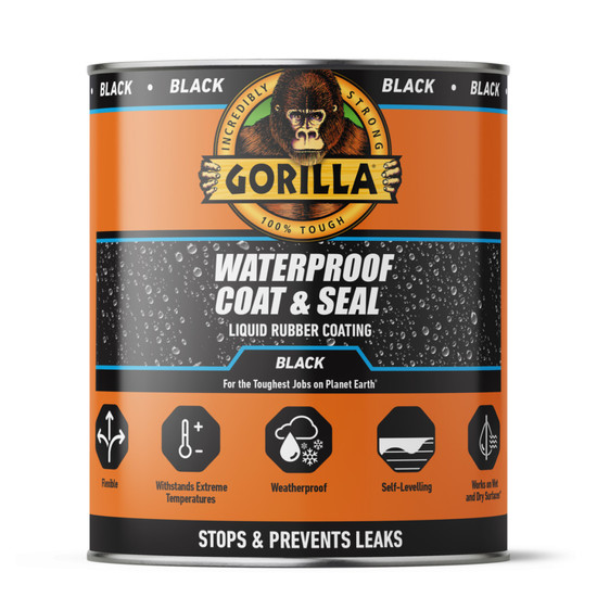 Gorilla Coat & Seal Vízálló Bevonat és Tömítő Fekete 473ml Gorilla Coat & Seal Vízálló Bevonat és Tömítő Fekete 473ml