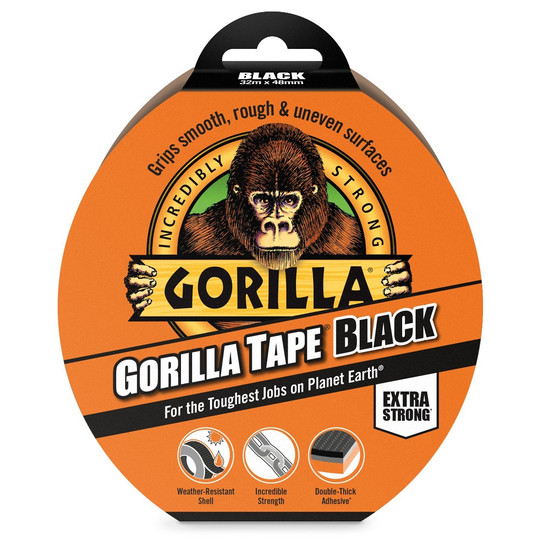 Gorilla Tape Black 32m x 48mm Fekete Extra Erős Ragasztószalag Gorilla Tape Black 32m x 48mm Fekete Extra Erős Ragasztószalag