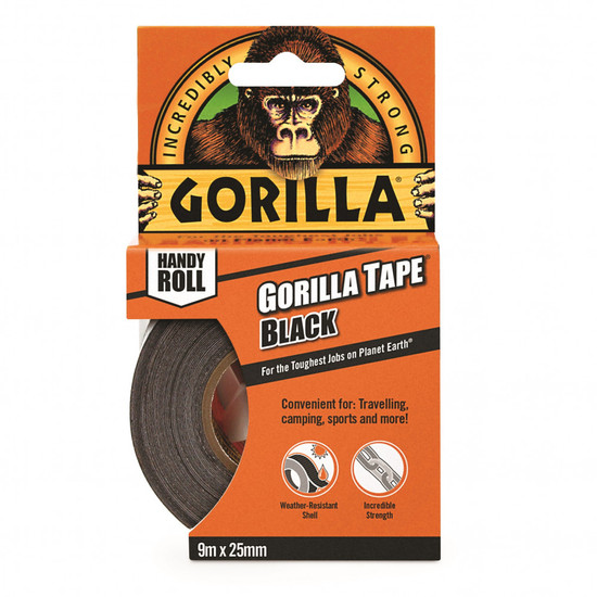 Gorilla Tape Handy Roll 9,14m x 25mm Fekete Extra Erős Ragasztószalag Gorilla Tape Handy Roll 9,14m x 25mm Fekete Extra Erős Ragasztószalag
