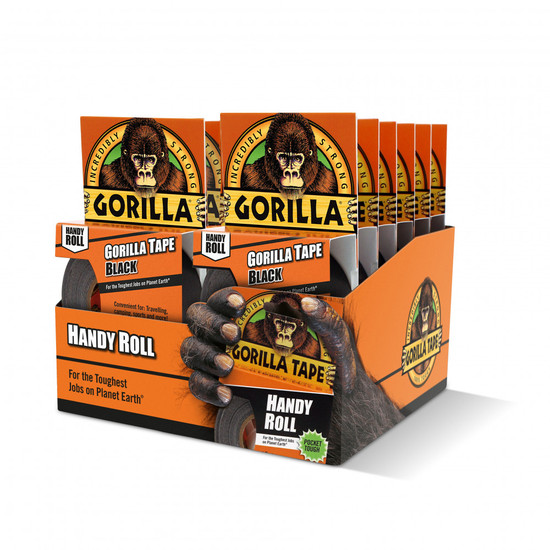 Gorilla Tape Handy Roll 9,14m x 25mm Fekete Extra Erős Ragasztószalag Gorilla Tape Handy Roll 9,14m x 25mm Fekete Extra Erős Ragasztószalag