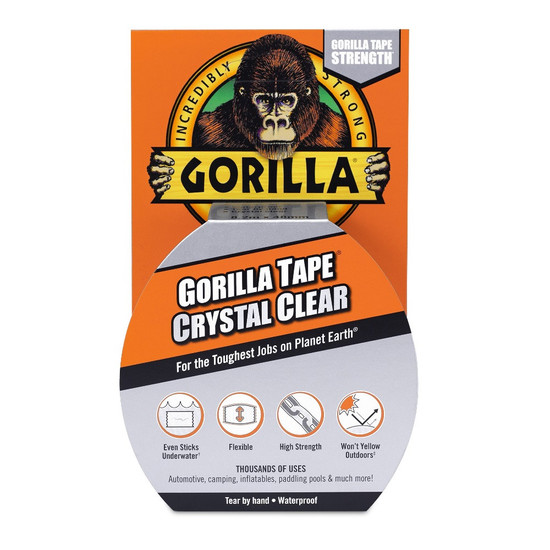 Gorilla Tape CRYSTAL CLEAR Repair 8,2m x 48mm Vízálló Kristálytiszta Javítószalag Gorilla Tape CRYSTAL CLEAR Repair 8,2m x 48mm Vízálló Kristálytiszta Javítószalag