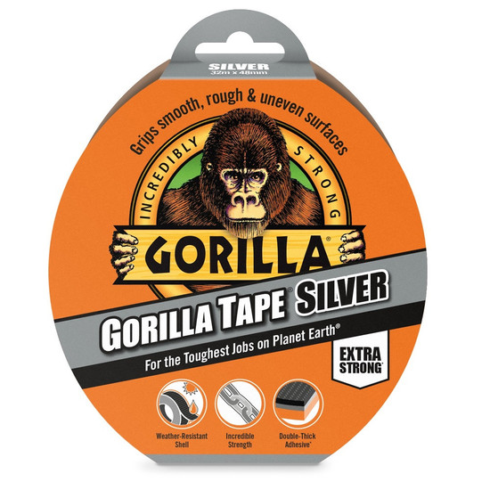 Gorilla Tape Silver 32m x 48mm Szürke Extra Erős Ragasztószalag Gorilla Tape Silver 32m x 48mm Szürke Extra Erős Ragasztószalag