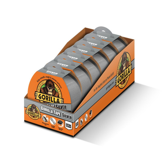 Gorilla Tape Silver 32m x 48mm Szürke Extra Erős Ragasztószalag Gorilla Tape Silver 32m x 48mm Szürke Extra Erős Ragasztószalag