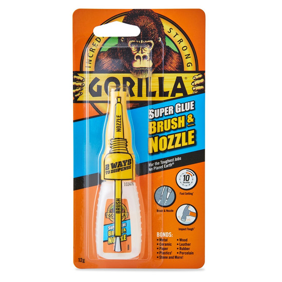 Gorilla Super Glue Brush & Nozzle Ecsetes Pillanatragasztó 12gramm Gorilla Super Glue Brush & Nozzle Ecsetes Pillanatragasztó 12gramm