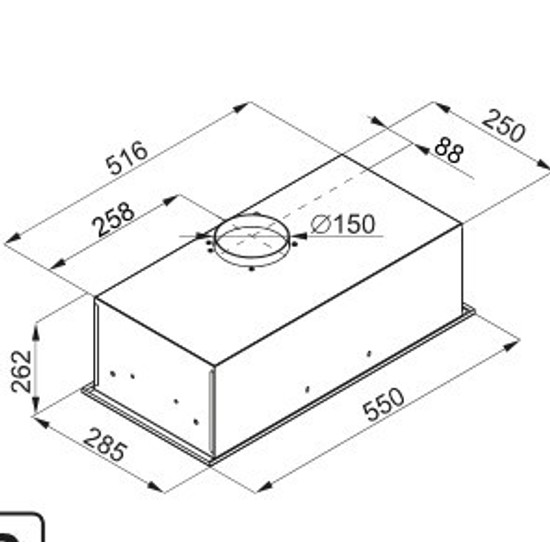 OPERIS PLUTO PLUS inox beépíthető páraelszívó, 3 fokozatú nyomógomb, 255-630 m3/h, 53-70 dB, 40 cm-es LED csík, 150 mm csatlakozócsonk, Energiaosztály OPERIS PLUTO PLUS inox beépíthető páraelszívó, 3 fokozatú nyomógomb, 255-630 m3/h, 53-70 dB, 40 cm-es LED csík, 150 mm csatlakozócsonk, Energiaosztály