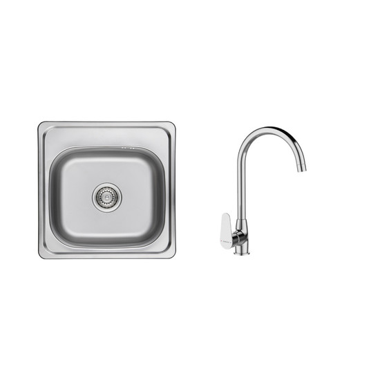 LAVEO STANDARD 1M SZETT íves króm csappal K.