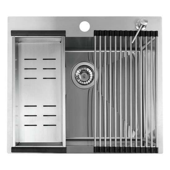 LAVEO MALAWI inox beépíthető mosogató szifonnal, rollmat csepegtetővel, gyümölcsmosóval, mos.szer adagolóval, 50x58x20 cm LAVEO MALAWI inox beépíthető mosogató szifonnal, rollmat csepegtetővel, gyümölcsmosóval, mos.szer adagolóval, 50x58x20 cm