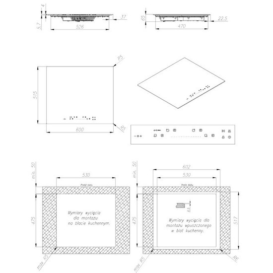 Ciarko Desing Culina Advanced indukciós főzőlap, 60 cm, HTH funkció