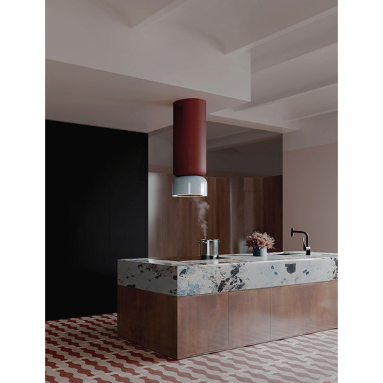 Ciarko Design ICON W burgundy / fényes kék sziget páraelszívó