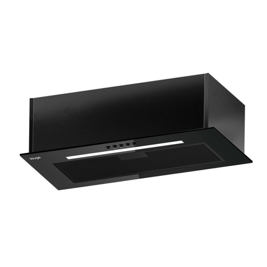 Kluge beépíthető fekete páraelszívó, 75cm