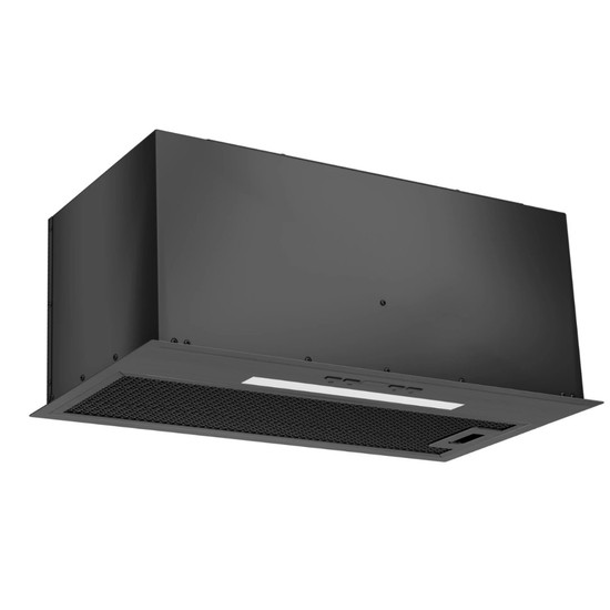 Kluge beépíthető matt fekete páraelszívó, 60cm, 17cm magas Kluge beépíthető matt fekete páraelszívó, 60cm, 17cm magas