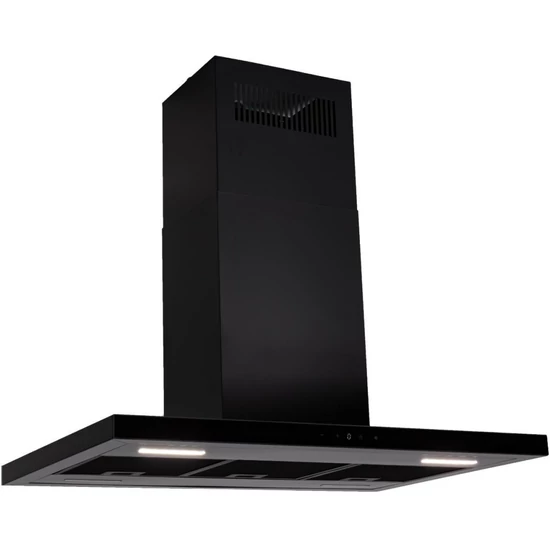 Kluge sziget matt fekete páraelszívó, 90cm, HTH