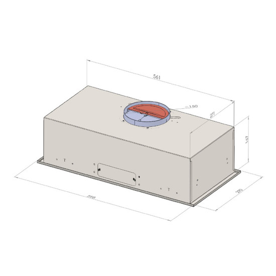 Kluge beépíthető fekete páraelszívó, 60cm, 17cm magas Kluge beépíthető fekete páraelszívó, 60cm, 17cm magas
