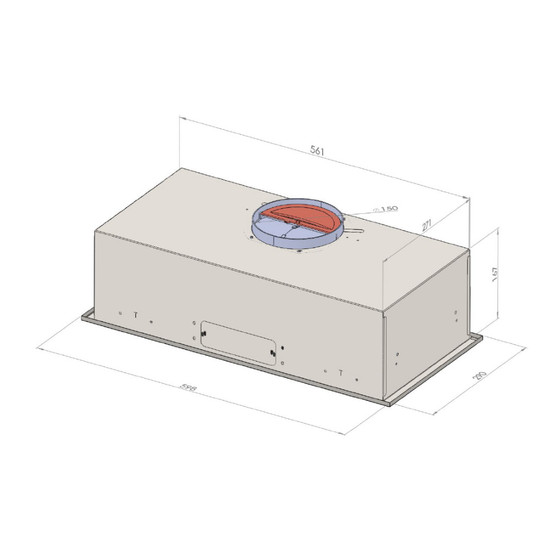 Kluge beépíthető inox páraelszívó, 60cm, 17cm magas