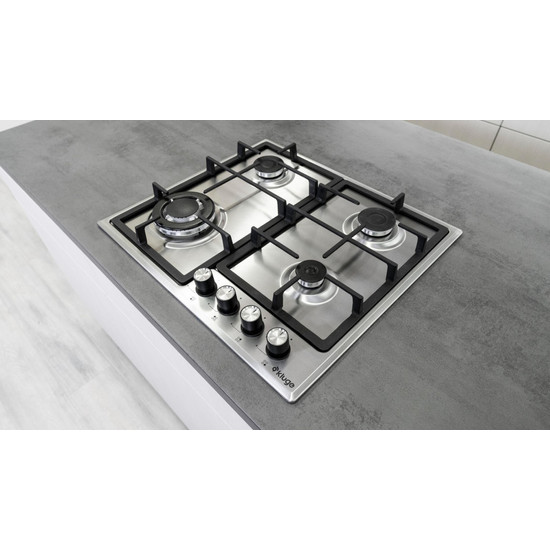 Kluge beépíthető gáz főzőlap, 60 cm, inox, WOK égő Kluge beépíthető gáz főzőlap, 60 cm, inox, WOK égő