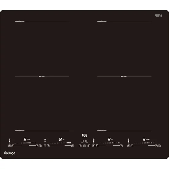 Kluge beépíthető indukciós főzőlap, 60cm, fekete ü., 2 Flexi zóna