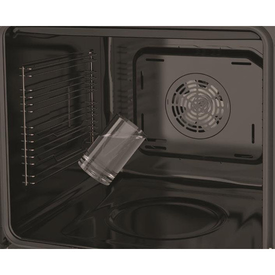 Kluge beépíthető multifunicós inox/fekete sütő, 78L