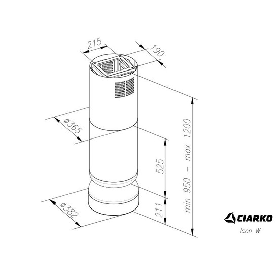 Ciarko Design ICON W ekrü páraelszívó
