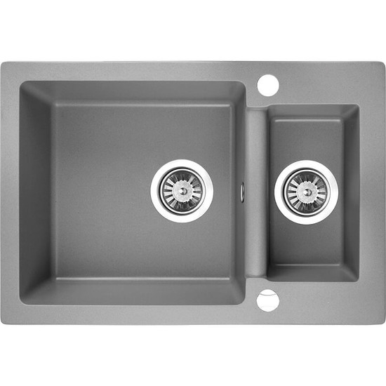 Laveo CELIA 1,5 medencés szürke mosogató (SBC_530T) Laveo CELIA 1,5 medencés szürke mosogató (SBC_530T)