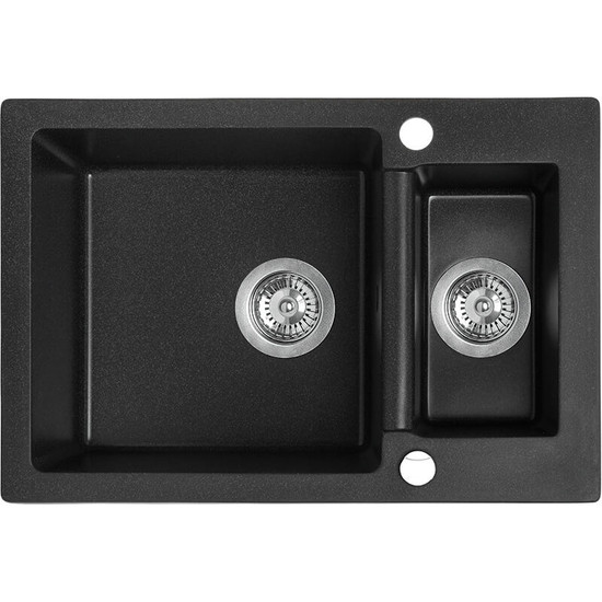 Laveo CELIA 1,5 medencés szemcsés fekete mosogató (SBC_730T) Laveo CELIA 1,5 medencés szemcsés fekete mosogató (SBC_730T)