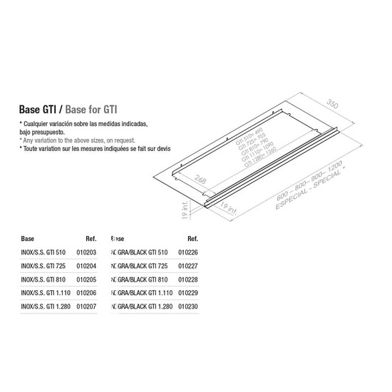 Pando GTI/510 inox beépíthető páraelszívó