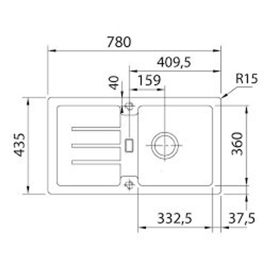FRANKE STRATA STG 614-78 avena Fragranit mosogató