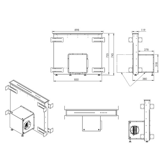 Ciarko Design Moondraft 90 cm fekete pultból kiemelkedő páraelszívó Ciarko Design Moondraft 90 cm fekete pultból kiemelkedő páraelszívó
